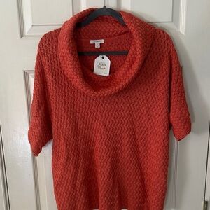 Caslon knit Red Cowl Neck Sweater size Large